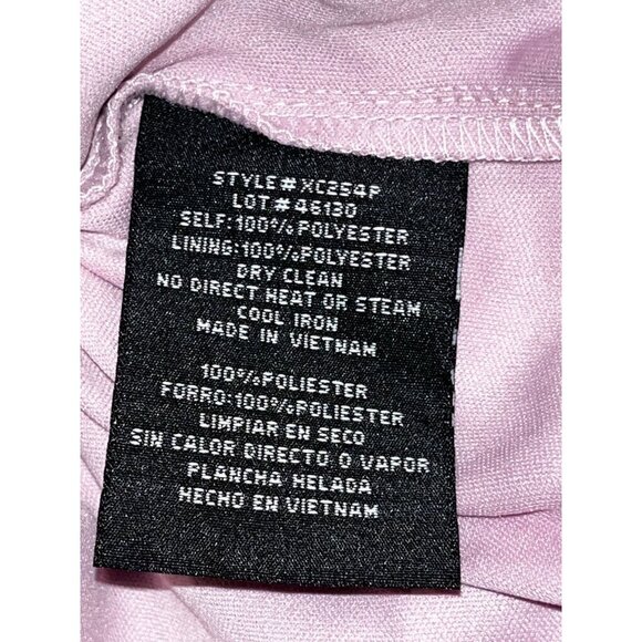 Xscape Pink  Floral Sleeveless V-Neck Women's Midi Dress Size 12P - Picture 9 of 9